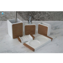 luxury bathroom full set accessories royal soap-dish and foam soap dispenser